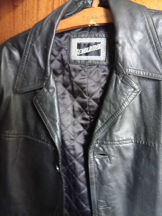 Мъжка полушеба от естествена кожа