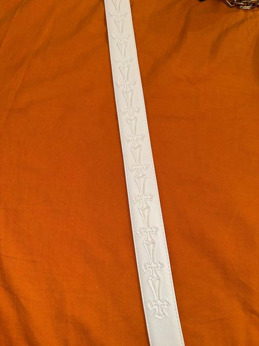Curea Chrome Hearts alba 110 cm
