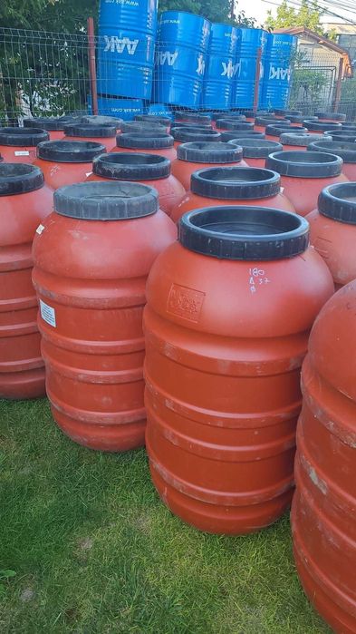 butoi de plastic 220l pentru muraturi , varza murata , alimentare , groase
