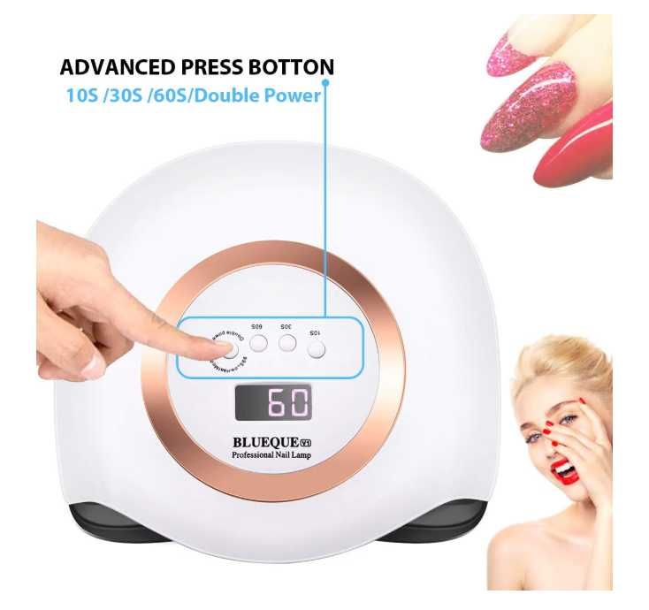 Lampa UV Profesionala Blueque V8 168W 36 leduri display digital unghii