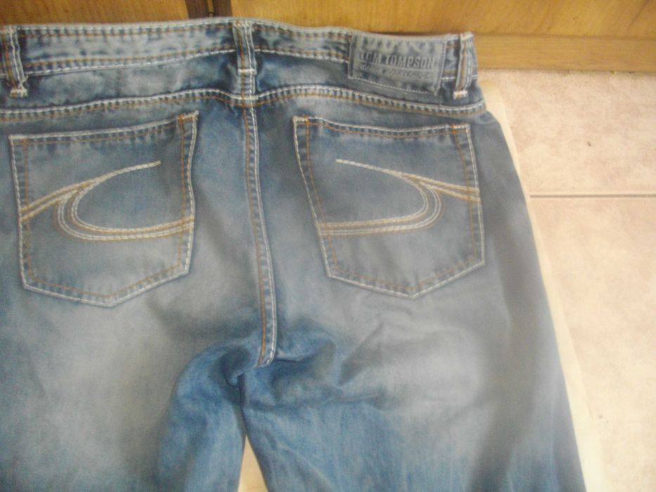 Мъжки Оригинални Къси Дънки Размер L-TOM TOMPSON Denim-За Мъж до 85 кг