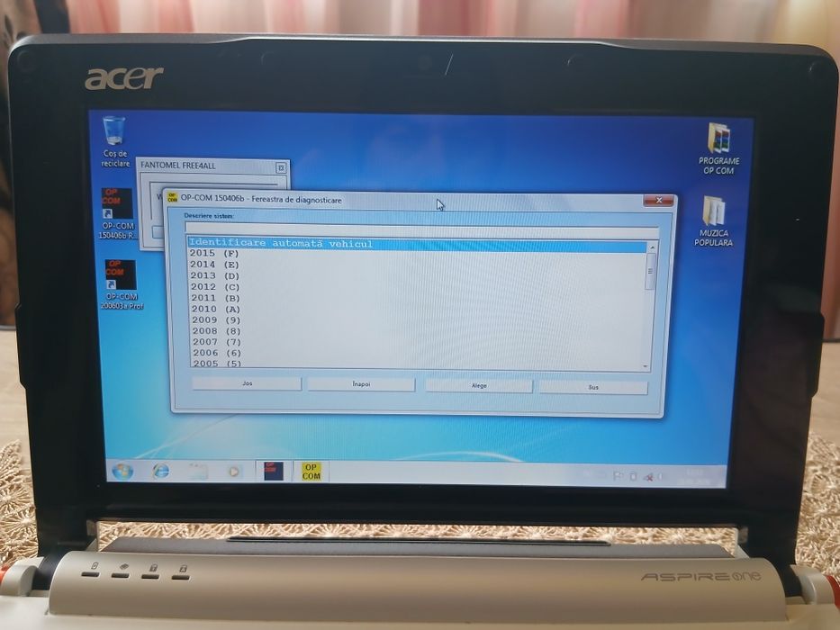 Kit tester auto Op Com Opel si laptop Acer
