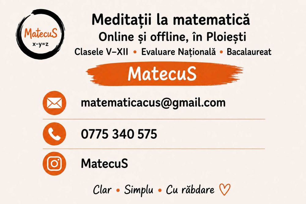 meditatii matematica