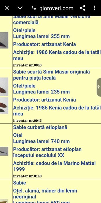 Macetă, sabie scurta simi Masai Kenia . Otel si piele intarită.