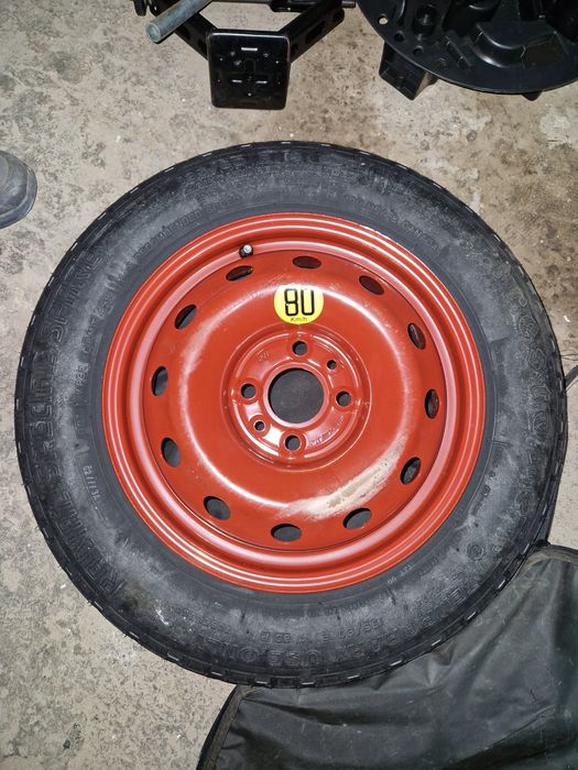 Нова резервна гума тип „патерица“ 14" (4х98) с крик и ключ – за Fiat,