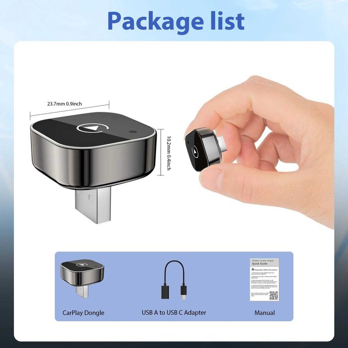 Adaptor auto wireless (5g) Android Auto/ Car Play 2in1