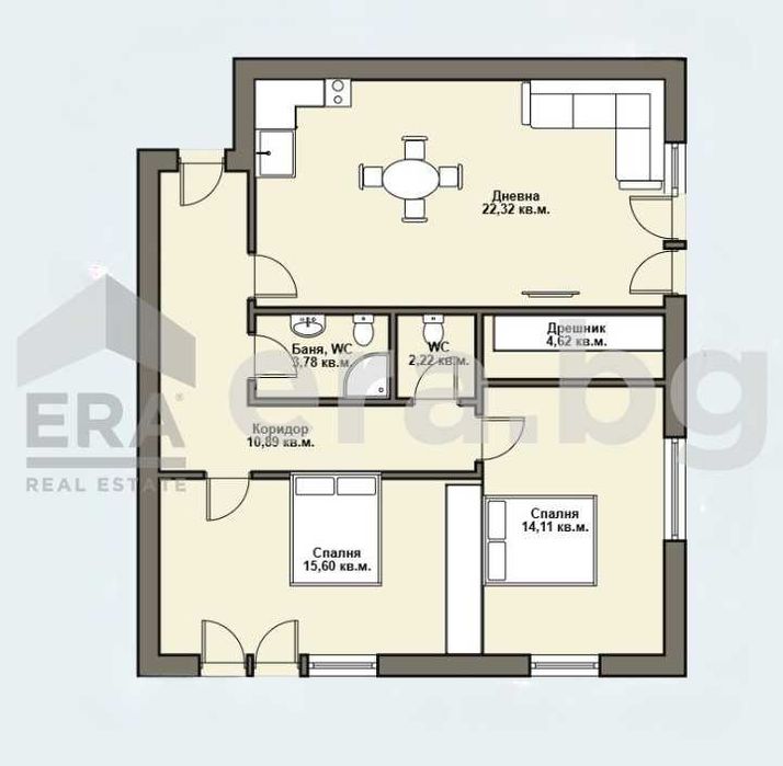 Продава се Тристаен апартамент в Варна, Владислав Варненчик - 102 кв.м за 1010 €/кв.м - Снимка #2