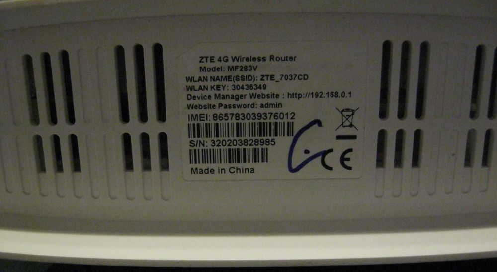 Router cartela SIM 4G LTE ZTE MF283V