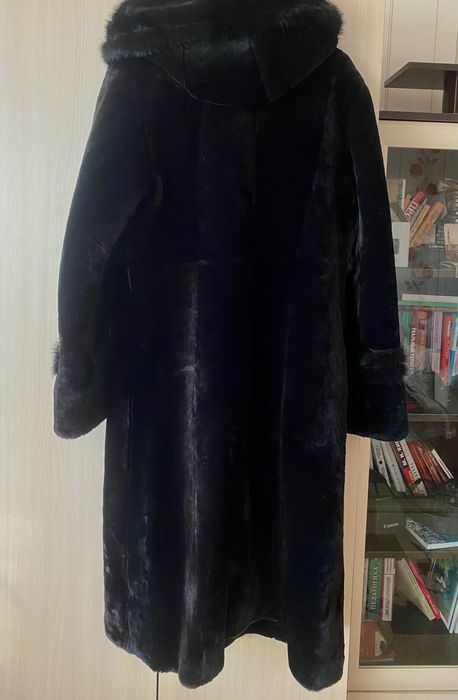 Шуба мутон + норка р-р 48