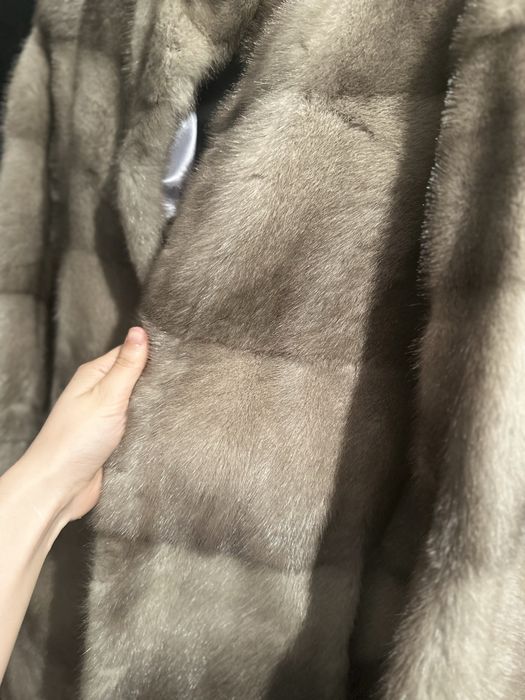 Норковая шуба серая трансформер