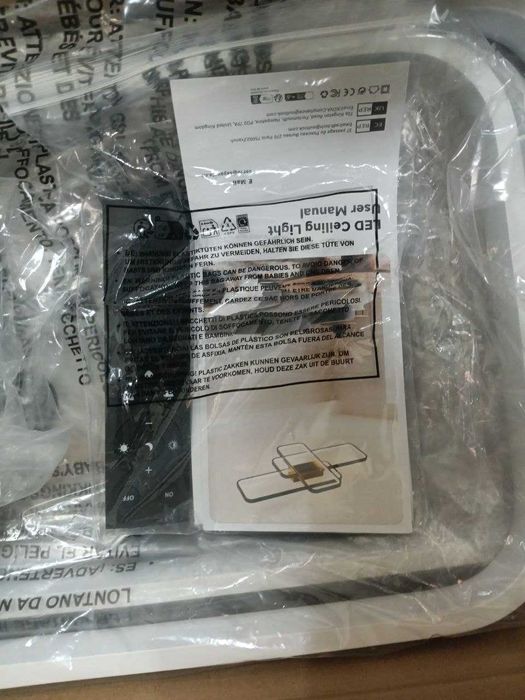 Смарт LED таванна лампа BAYHT, интелигентен LED плафон 80W, 105 см, димируема