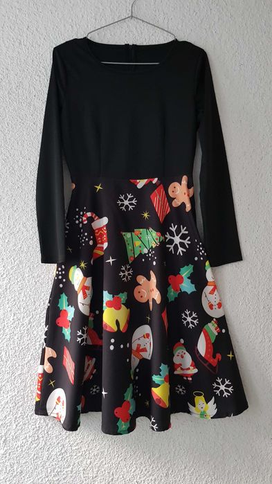 Дамска Коледна рокля размер S - НОВА