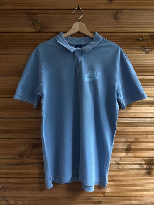 тениска Nike Garment Dyed Cotton Solid Polo Shirt Blue Men's