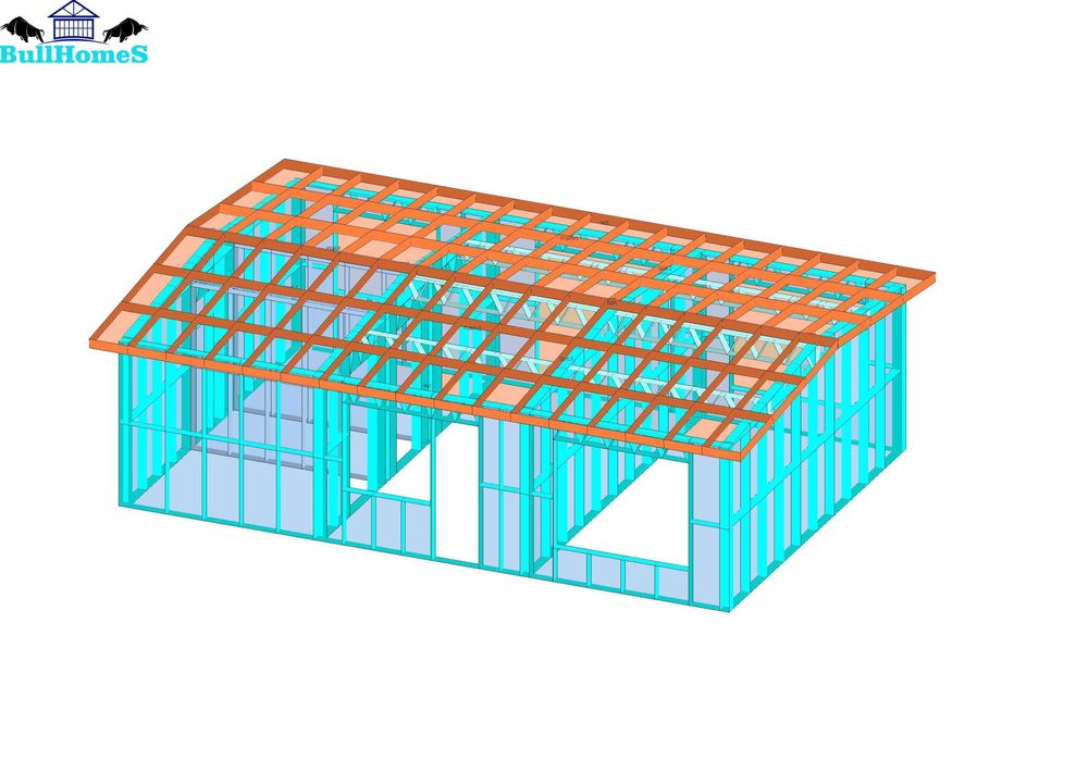 Къща, Бунгало, Сглобяеми къщи, Преместваеми, Модулни, Жилищни - 54м²