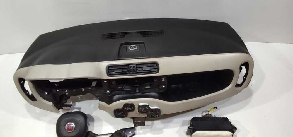 Fiat Panda 3 - kit airbag - plansa de bord - set centuri de siguranta