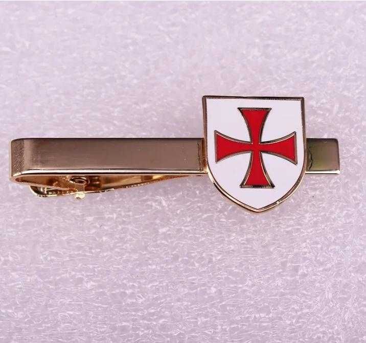 Изящни Мъжки Копчета за Ръкавели Рицарски Тамплиерски Кръст Масонски