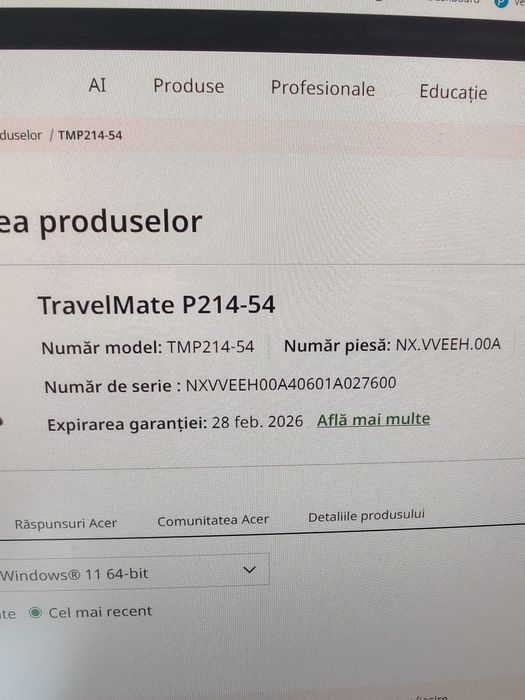 Acer Travelmate 14" gen 12 i5 in GARANTIE