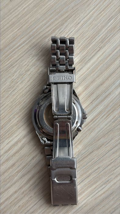 Seiko Kinetic SQ50 5M43-0B10 • vintage • full inox • day-date