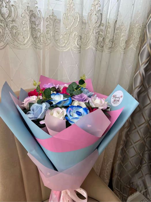 Цветы из мыльных роз!