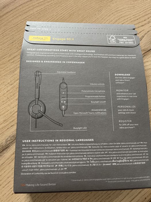 Casti Jabra engage 50II noi sigilate