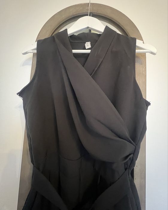 Compleu negru bluza pantolon, elegant, modern, New Collection, Italia