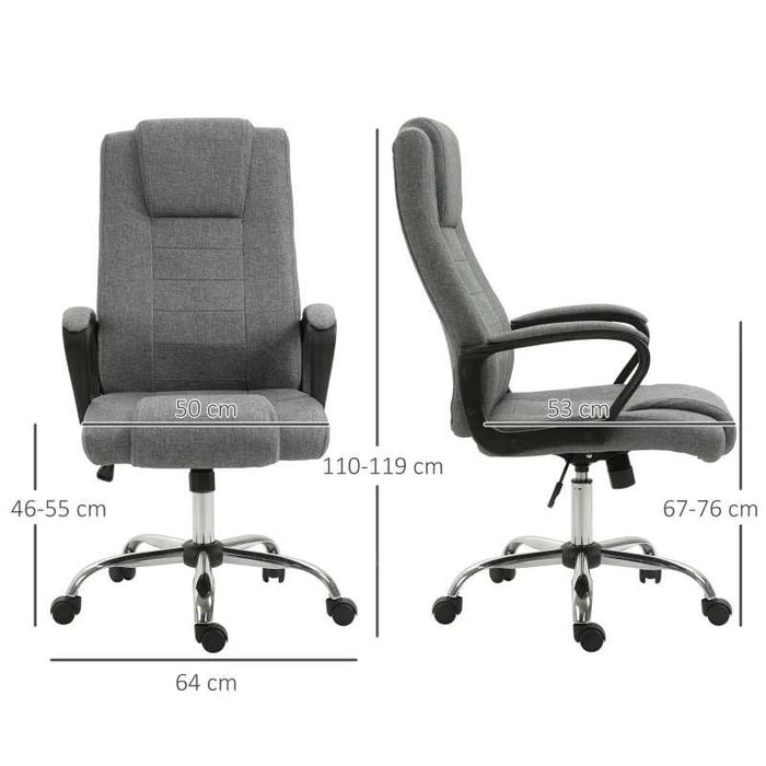 Scaune Birou Ergonomice , Gri inchis , doua modele , HOMCOM