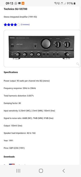 Amplificator Technics SU VX 700