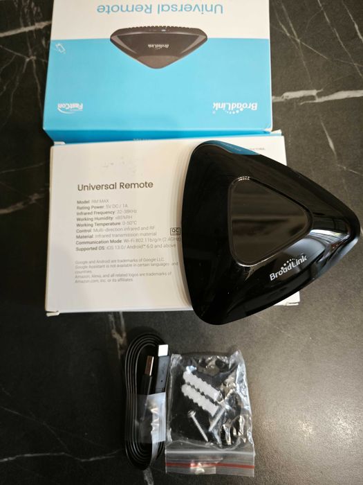 Broadlink RM MAX Smart Home Hub, Wi-Fi & BLE Universal Remote for IR/RF Devices
