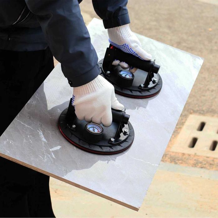 Вендуза за плочки, мрамор или стъкло с помпа и манометър HAWEK