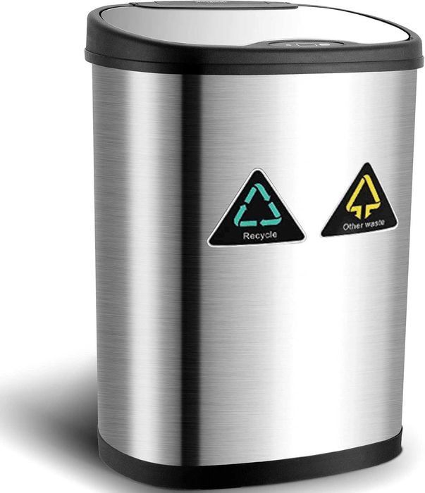 Coș gunoi inox Amagabeli 50L cu senzor automat