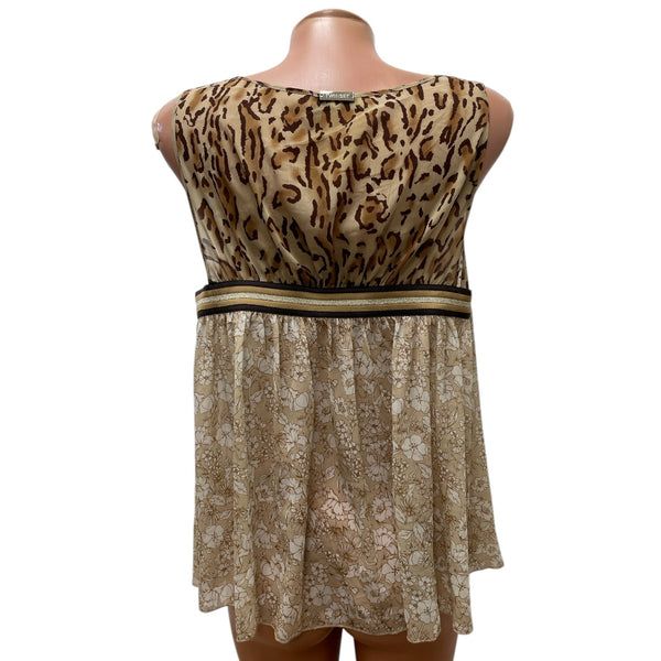 Дамска блуза TWINSET размер S леопардова щампа и дантела