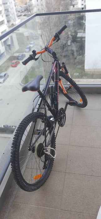 Bicicleta copii B'TWIN, 24", negru cu roz