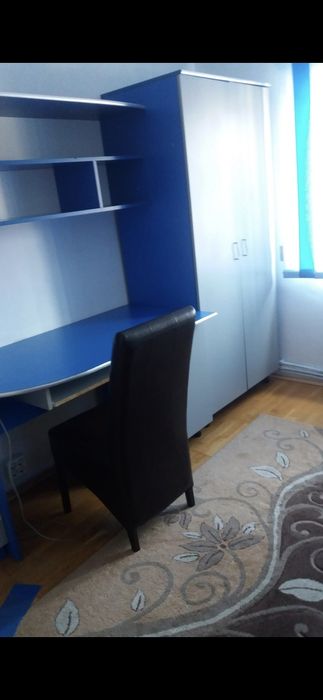 Mobila pentru copi cu dulap birou și pat cu lada