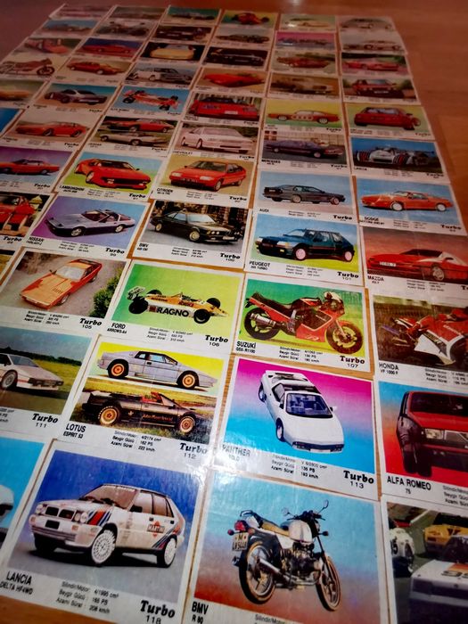 Колекционерски картинки от дъвки "Турбо"