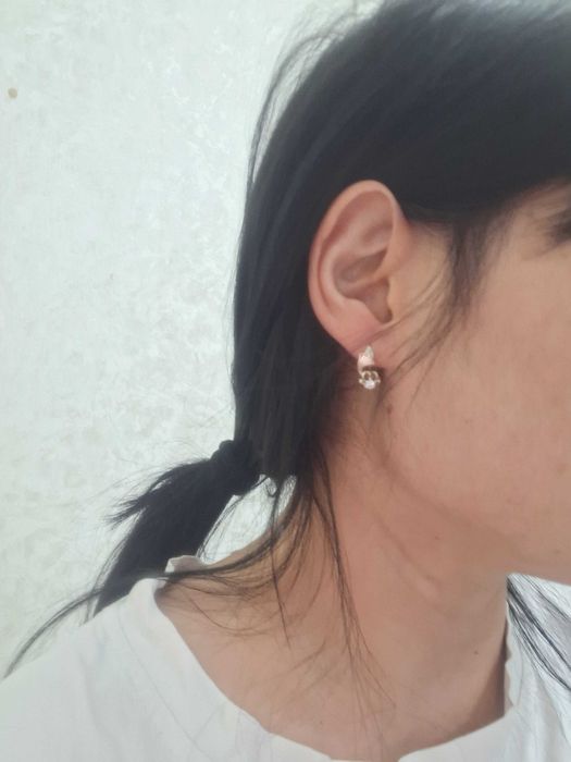 Серги золото брилиант
