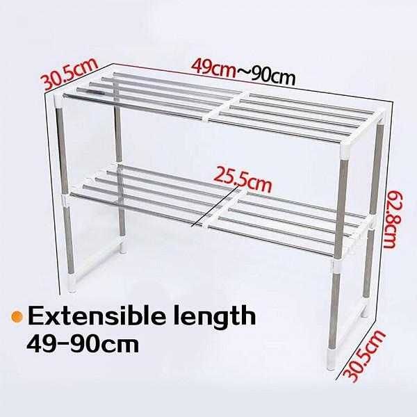 Мултифункционална етажерка за съхранение над микровълнова, регулируема