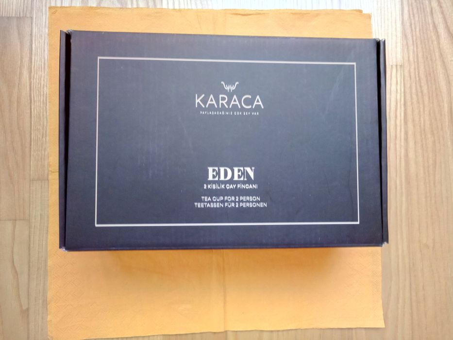 Set doua cesti cu farfuriute-Karaca- Nou și nefolosit.