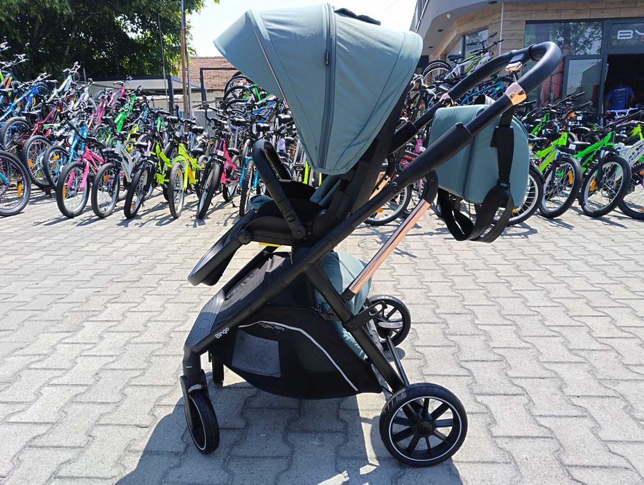 MONI Комбинирана бебешка количка BINGO зелен