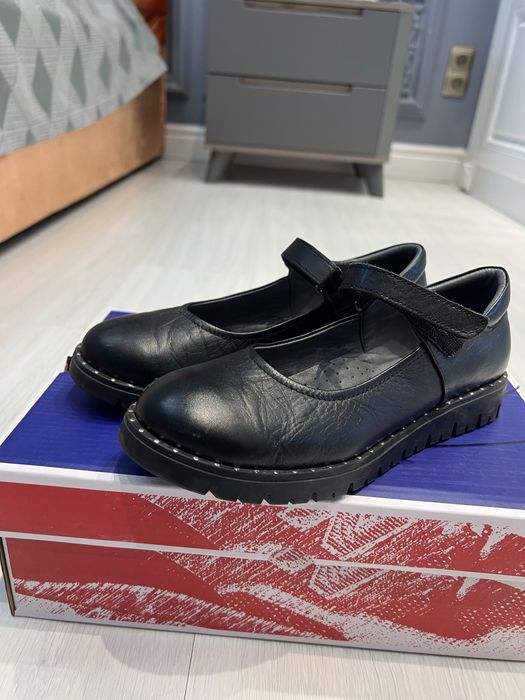 Туфли школьные кожаные