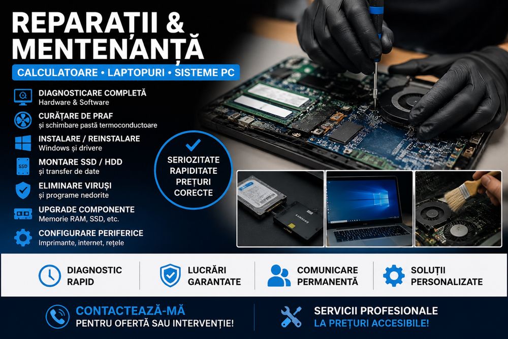 Reparatii ! Laptopuri si pc , sau Ps !
