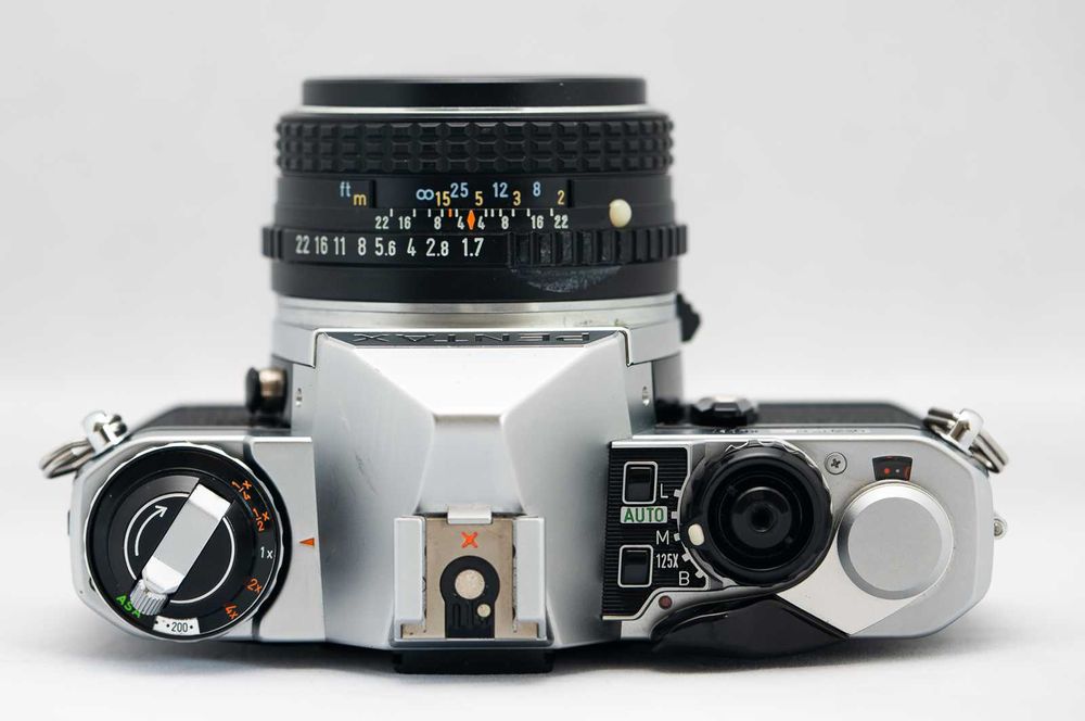 Aparat film Pentax ME Super cu Pentax 50mm 1.7 in stare foarte buna