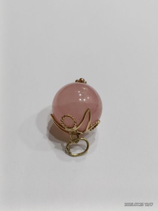 Vind pandantiv din aur 14kt cu quartz roz