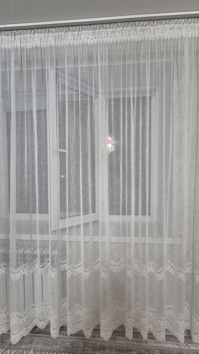 Продам тюли, тонкий лён, 8 метров