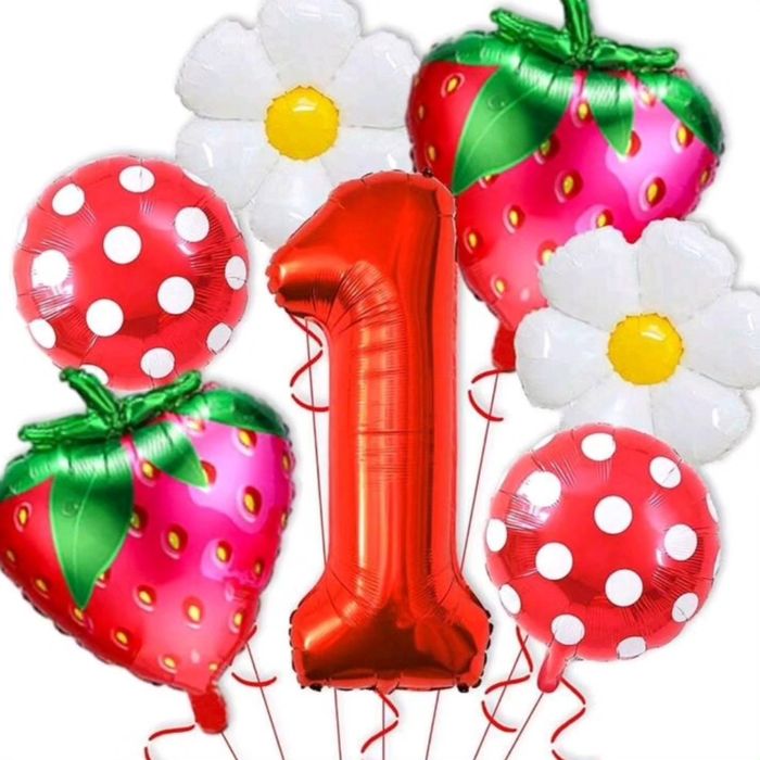 Парти сет балони Еднорог,Бонбони,Поничка,Пеперуда и ягода