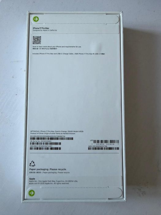 iPhone 17 Pro Max 256GB новый
