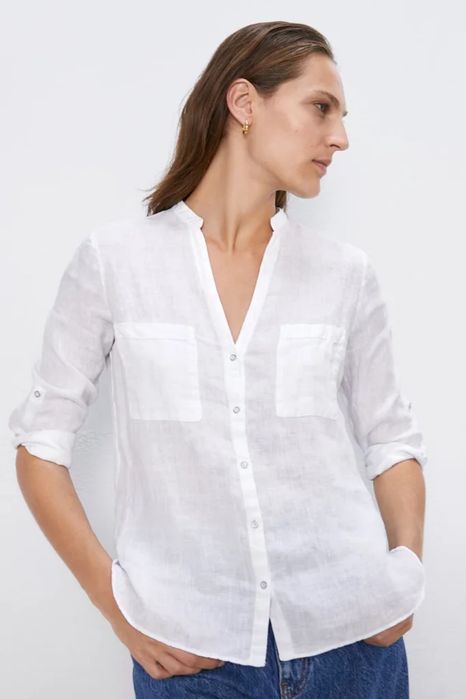 ZARA 100% лен риза
