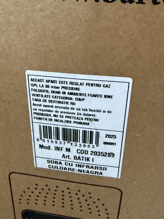 Soba metalica pe gaz GPL