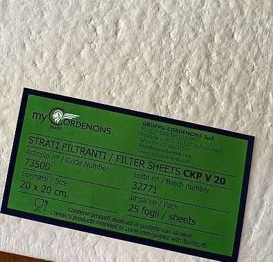 Cartoane filtrante Rover, Colombo, pentru filtre de vin 20 X 20 cm