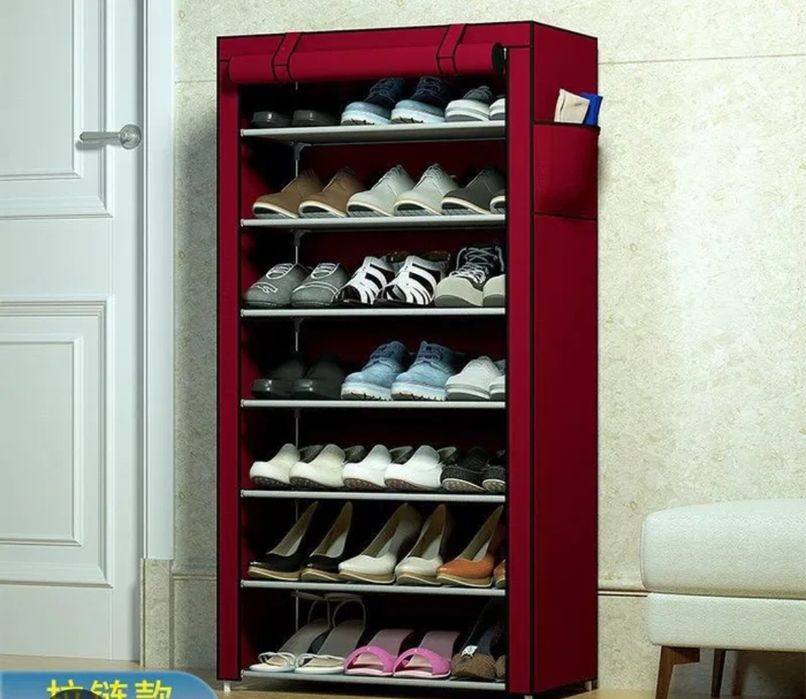 Шкаф для обуви из ткани и корпус из металла oyoq kiyim uchun  javon