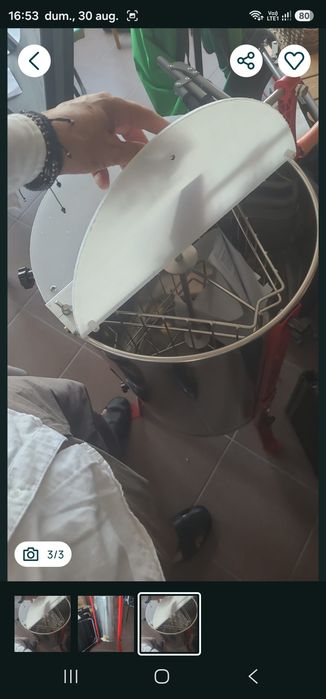 Centrifuga de miere cu 3 rame